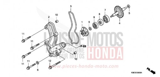 WATER PUMP CRF150R9 de 2009
